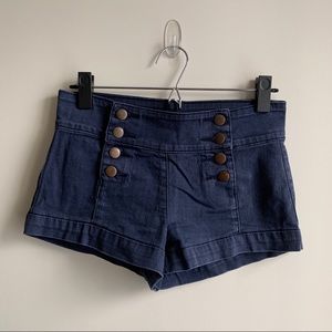 denim sailor shorts